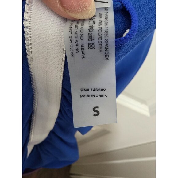 Nicole Miller Womens Purple Off-The-Shoulder Ruffle Swimsuit With Adjustable Str - Picture 9 of 10